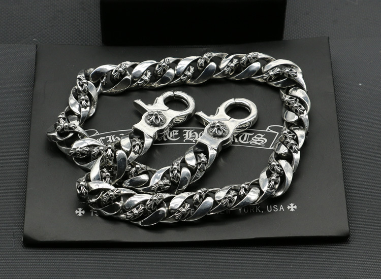 Crosses links Pants Chain 925 sterling silver Vintage Gothic Jewelry Accessories