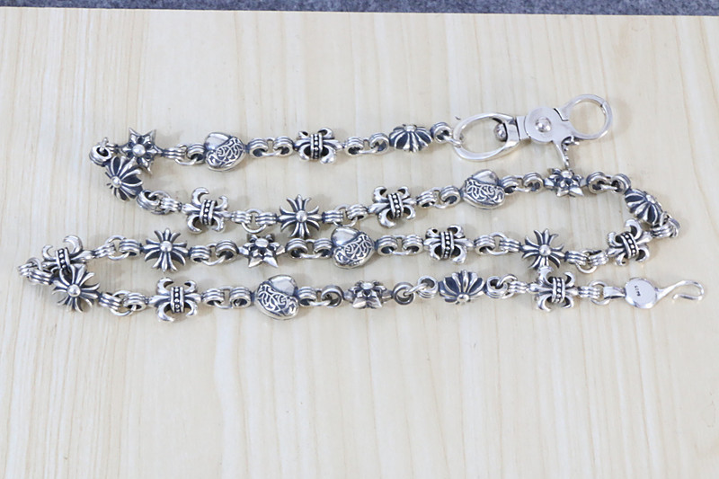 Crosses Hearts Anchors Stars links Pants Chain 925 sterling silver Vintage Gothic Jewelry Accessories