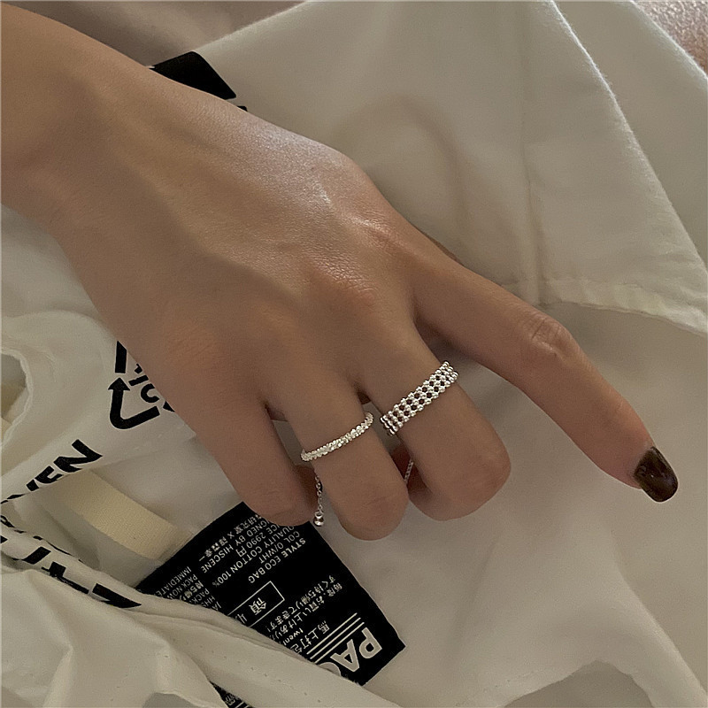 Adjustable Band Rings vintage Womens 925 Sterling silver Friendship Promise ring Size 4 5 6 7 8 9 10 Delicate Handmade Designer Luxury Fine Jewelry Accessories gift