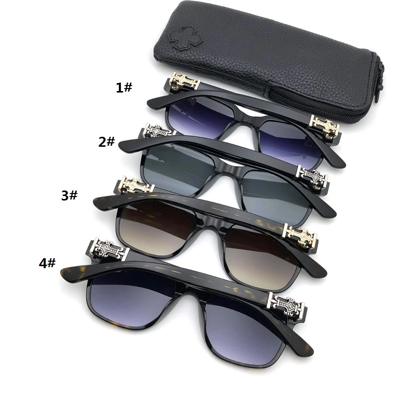 Vintage Fashion Sunglasses Casual Driving Fishing Sports Beach Eyewears Crosses Metal Frame CH8002