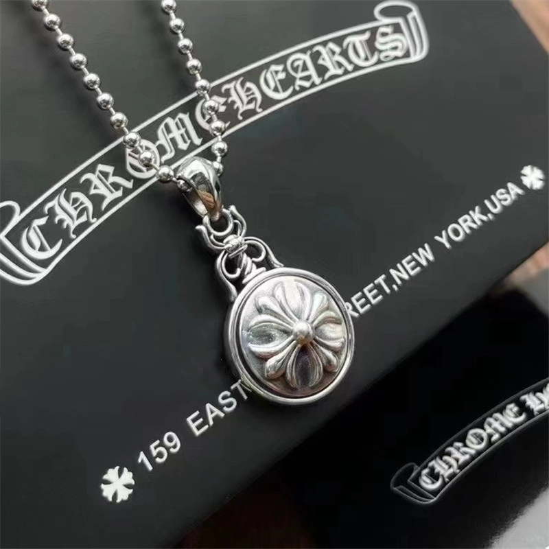 Rotatable Cross Pendant Necklaces 925 Sterling Silver Vintage Gothic Punk Hiphop Antique Designer Luxury Jewelry Accessories WX31