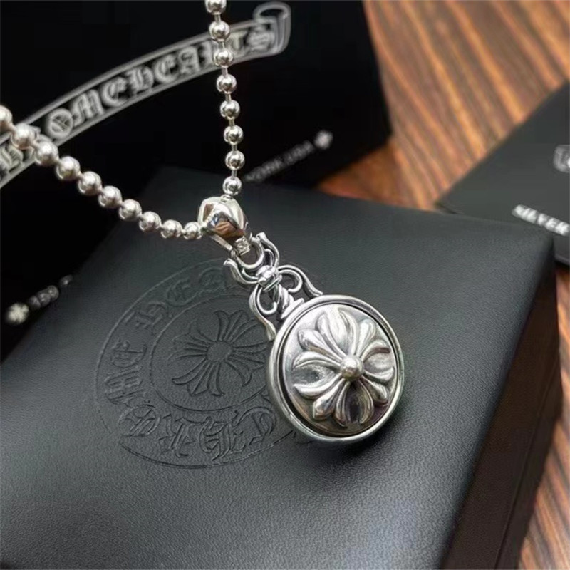 Rotatable Cross Pendant Necklaces 925 Sterling Silver Vintage Gothic Punk Hiphop Antique Designer Luxury Jewelry Accessories WX31