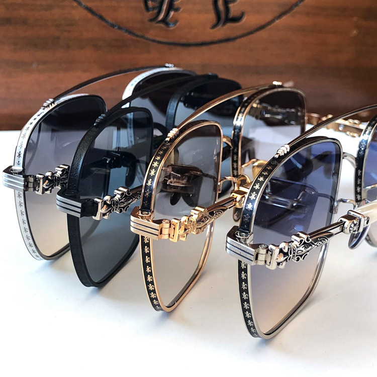 Vintage Fashion Sunglasses Casual Driving Fishing Sports Beach Eyewears Crosses Metal Frame  8042