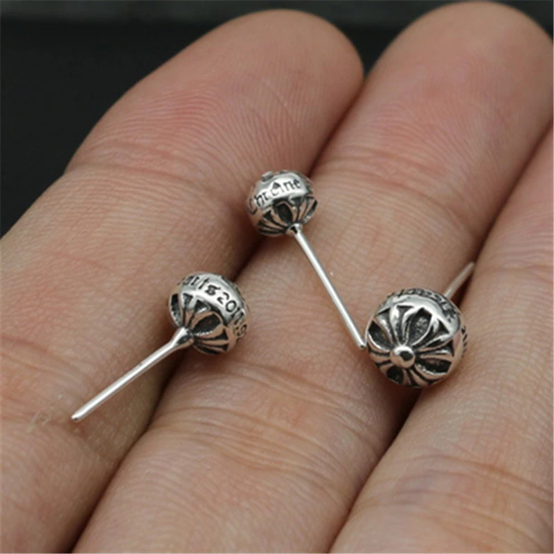 Stud Earring 925 Sterling Silver Gothic Punk Vintage Designer Luxury Jewelry Accessories Gift