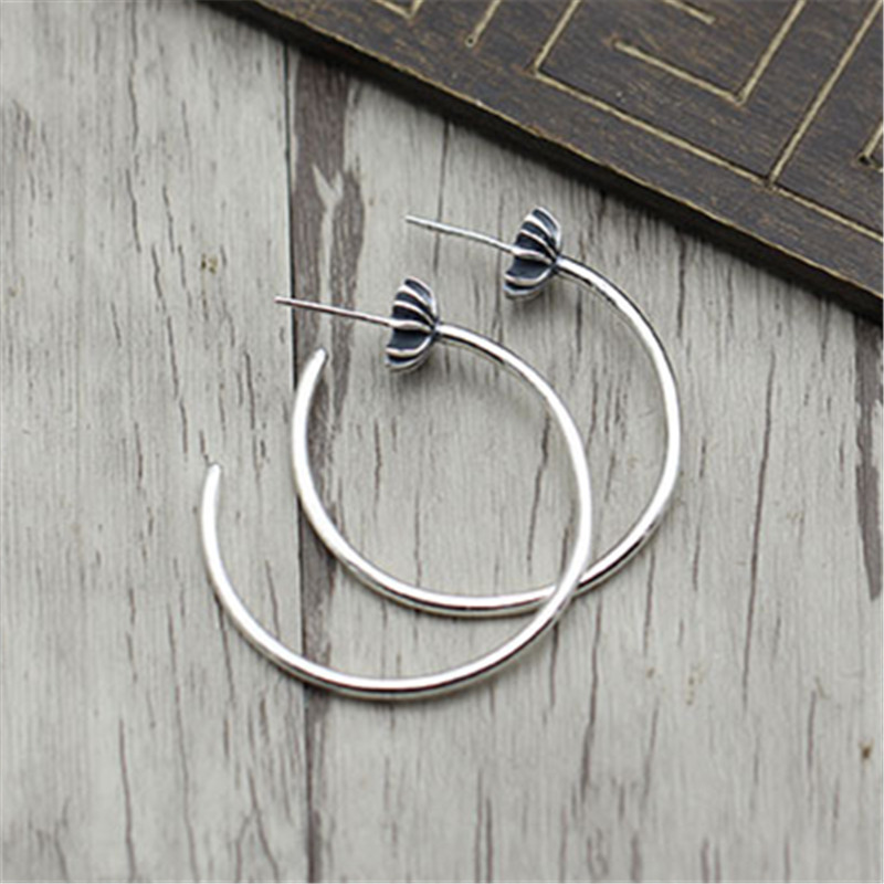 Crosses Hoop Earring 925 Sterling Silver Punk Gothic Vintage Designer Luxury Jewelry Accessories Gift