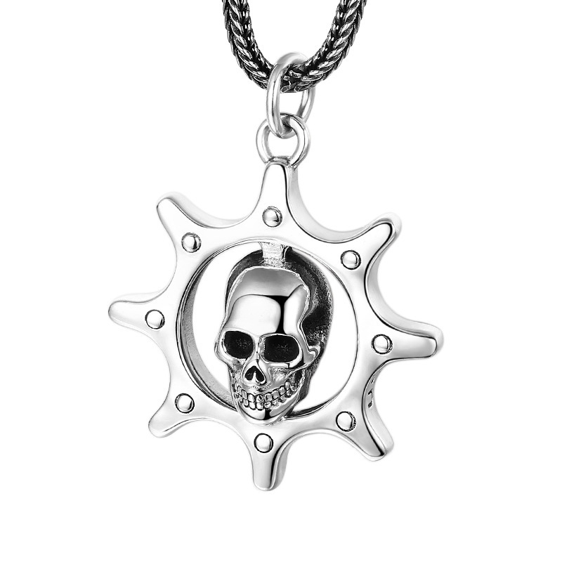 Skull Pendant Necklaces 925 Sterling Silver Vintage Gothic Punk Hiphop Antique Designer Luxury Jewelry Accessories