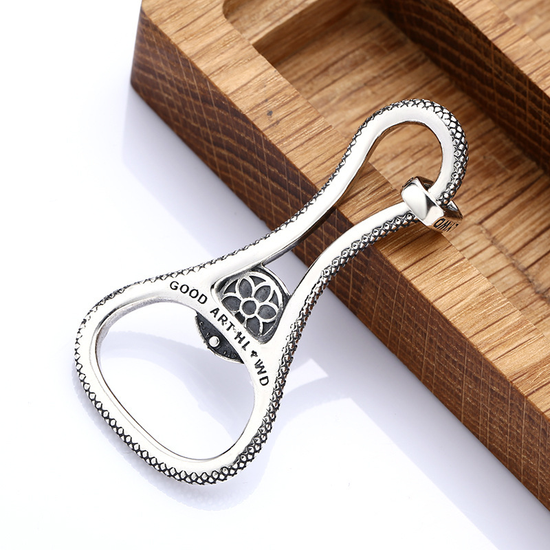 Bottle Opener Pendant Necklaces 925 Sterling Silver Vintage Gothic Punk Hiphop Antique Designer Luxury Jewelry Accessories