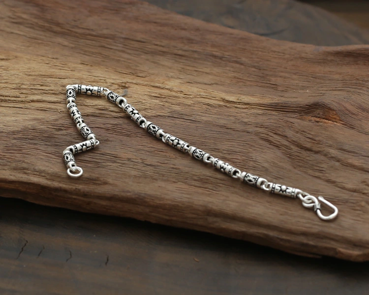 Link Chain Bracelet With Fish Hook Clasps 925 Sterling Silver Jewelry
