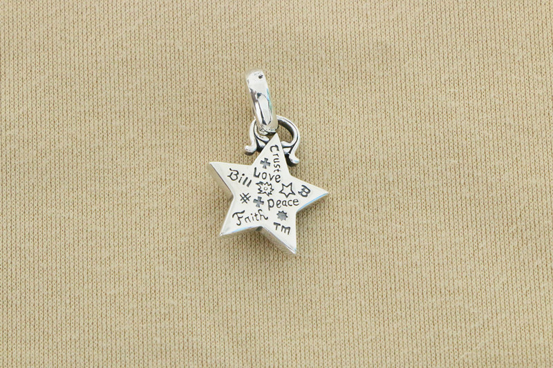 Two-Tone Five Pointed Star Pendant 925 Sterling Silver Jewelry