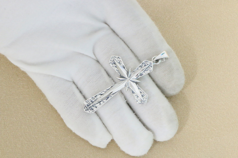 Cross Star Pendant 925 Sterling Silver Jewelry