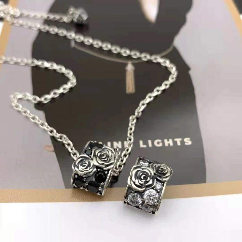 Flower Ring Pendant With Stones 925 Sterling Silver Jewelry