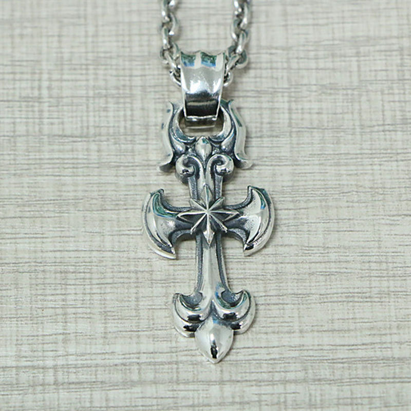 Star Cross Pendant 925 Sterling Silver Jewelry