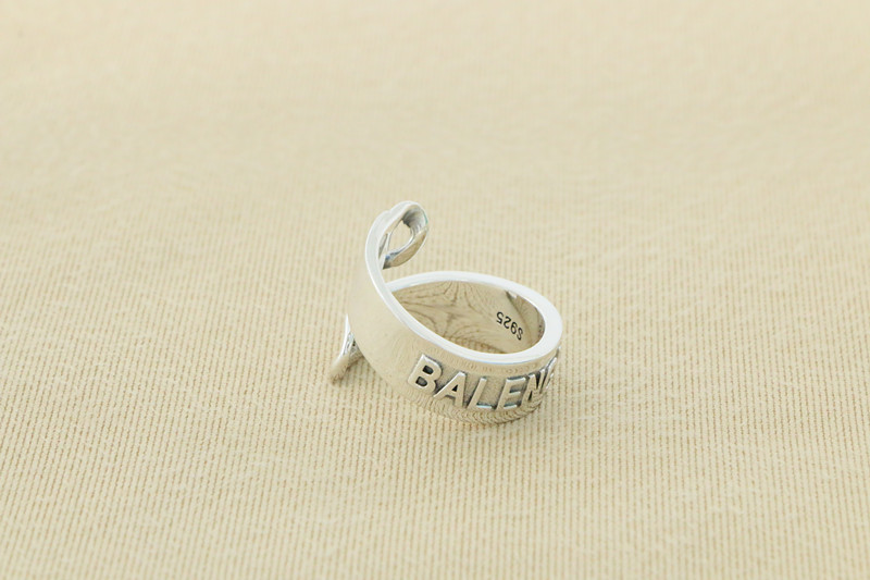 Crooked Badge Adjustable Ring 925 Sterling Silver Jewelry