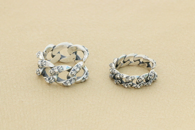 Crosses Links Ring 925 Sterling Silver Jewelry