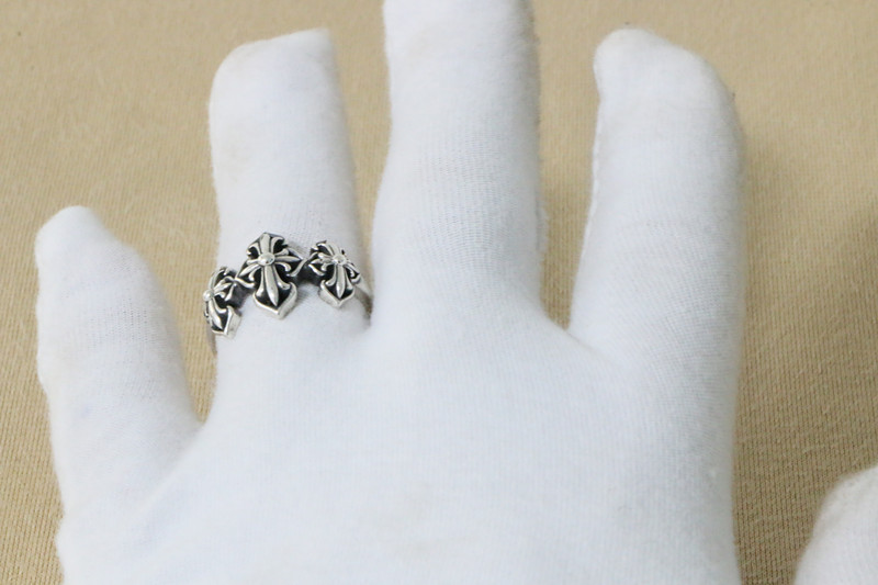 Floral Crosses Adjustable Ring 925 Sterling Silver Jewelry