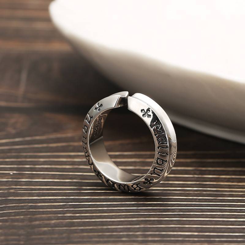 Concave Surface Adjustable Ring 925 Sterling Silver Jewelry
