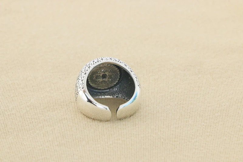 Cross Two-Tone Adjustable Ring 925 Sterling Silver Jewelry