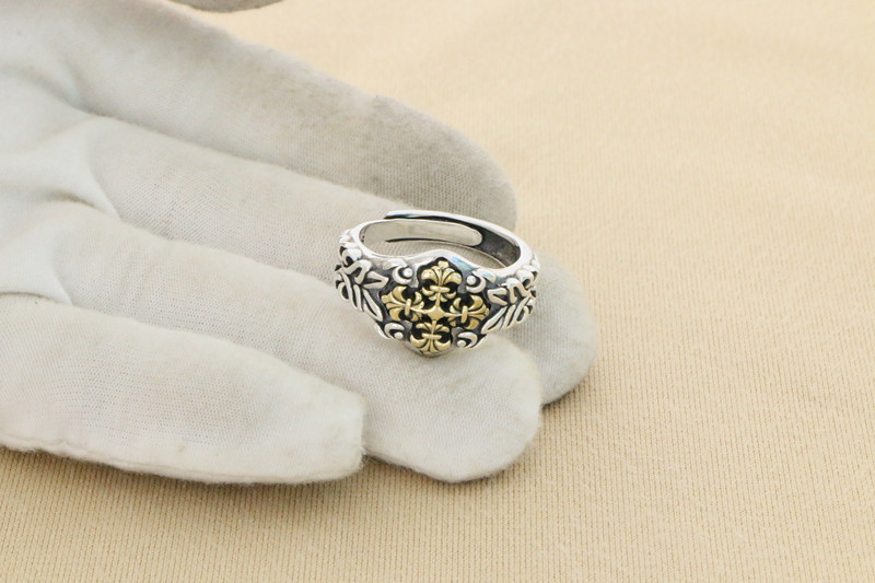 Cross Anchor Scroll Adjustable Ring 925 Sterling Silver Jewelry