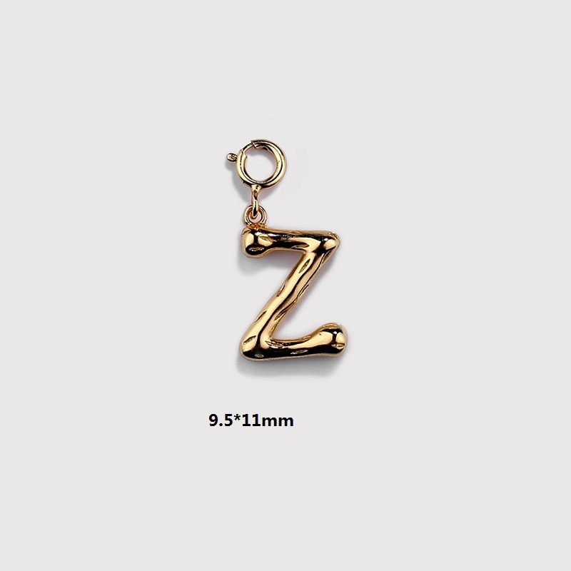 Irregular Pearls Beaded Necklace With Alphabet Pendant 925 Sterling silver Jewelry