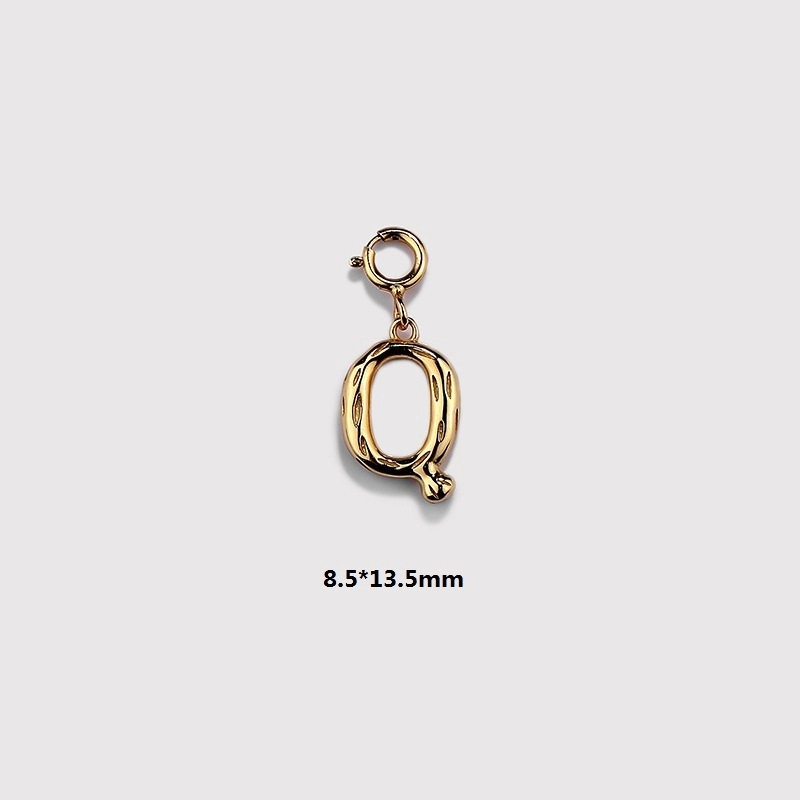 Irregular Pearls Beaded Necklace With Alphabet Pendant 925 Sterling silver Jewelry