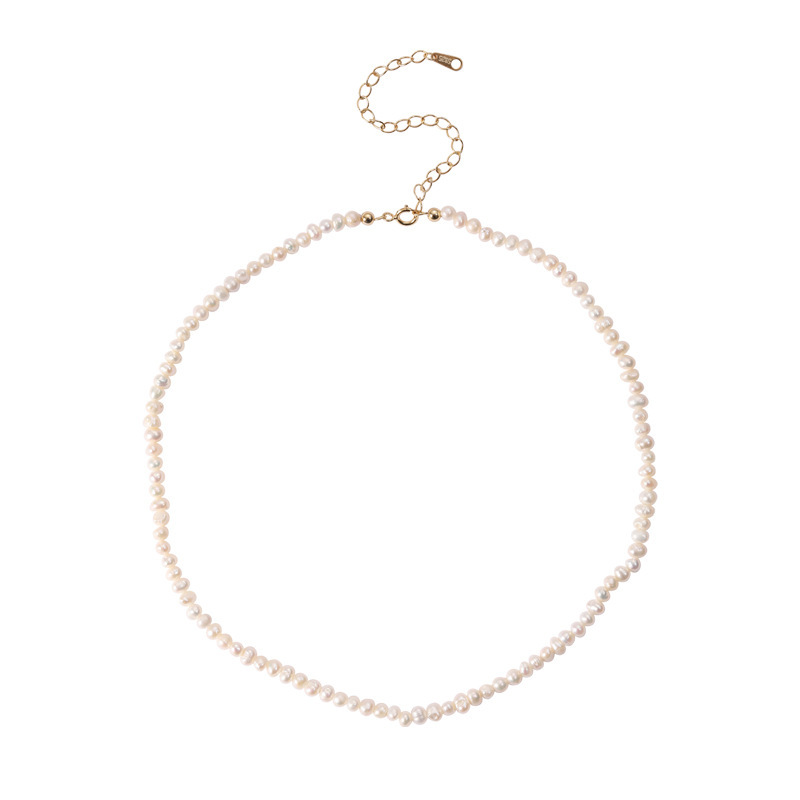 Irregular Pearl Necklace 925 Sterling silver Jewelry