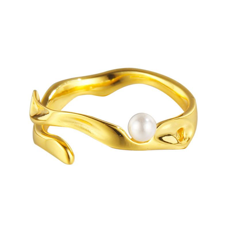 Adjustable ring 925 Sterling Silver Jewelry With Round Pearl