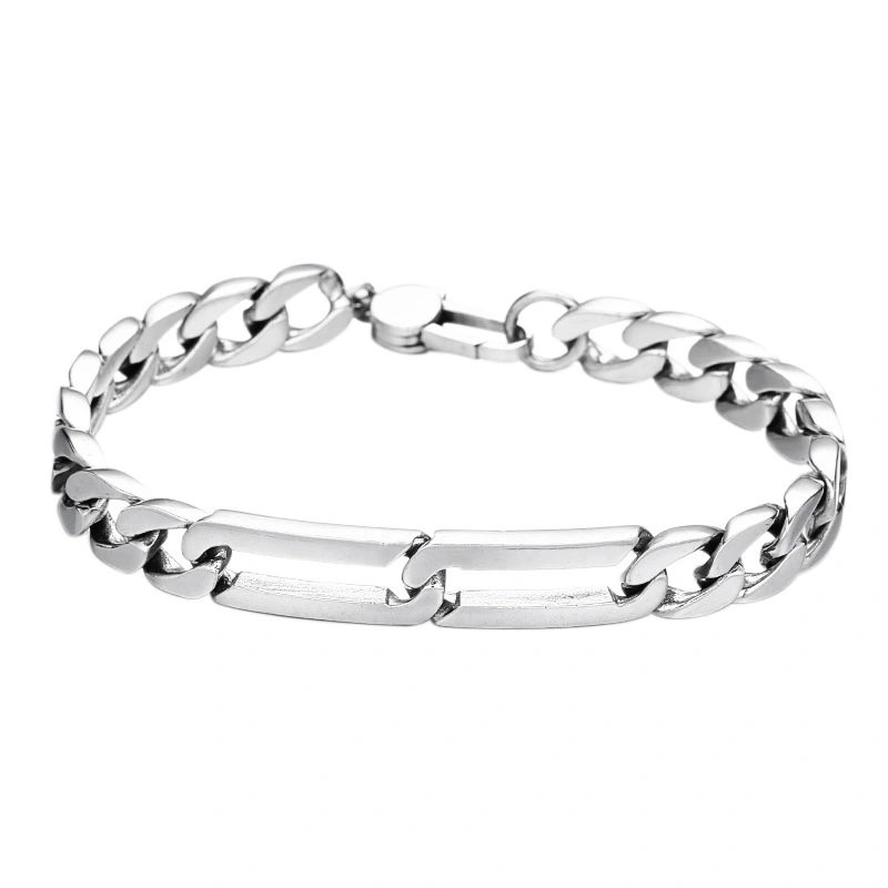 Thick Link Chain Bracelet for Men Bold Elegance 925 Sterling Silver Vintage Style Jewelry