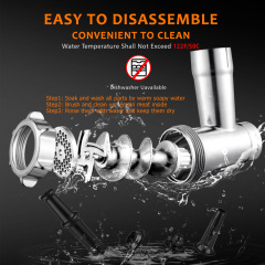 Electric Meat Grinder Sausage Stuffer Meat Mincer 1200W Max with 3 Grinding Plates, Sausage & Kubbe Kits, Dual Safety Switch for Home Kitchen Use