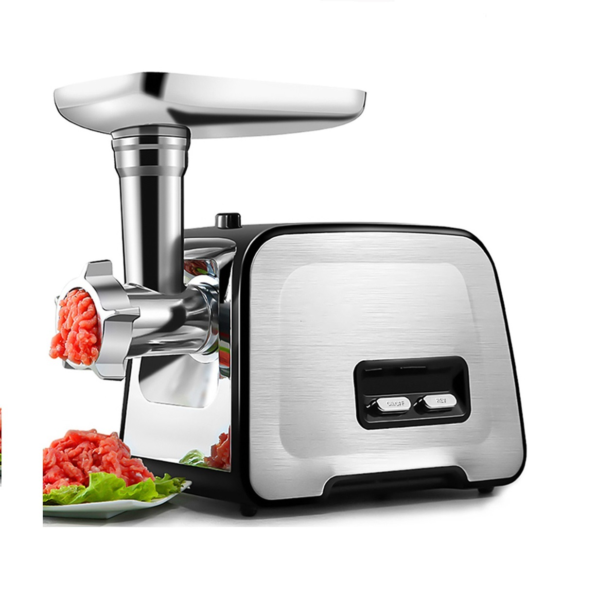 Electric Meat Grinder,Multifunction Meat Mincer & Sausage Stuffer,1200W Max with 3 Grinding Plates, Sausage & Kubbe Kits Included