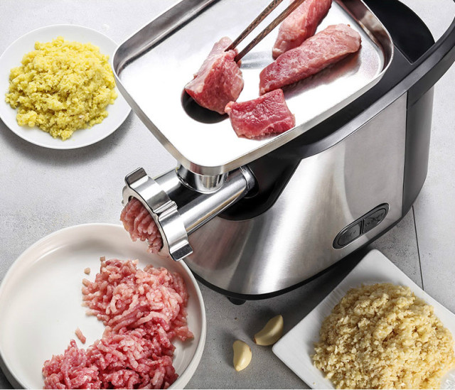 Heavy Duty Electric Meat Grinder and Sausage Stuffer Maker 1500W Max with Stainless Steel Cutting Blade and 3 Cutting Plates and 1 Big Sausage Stuff