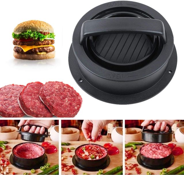 Burger Press Patty Maker to Make Stuffed Burger, Sliders Burger, Beef Burger, Hamburger Press Patty Maker Non Stick Meat and Easy to Clean
