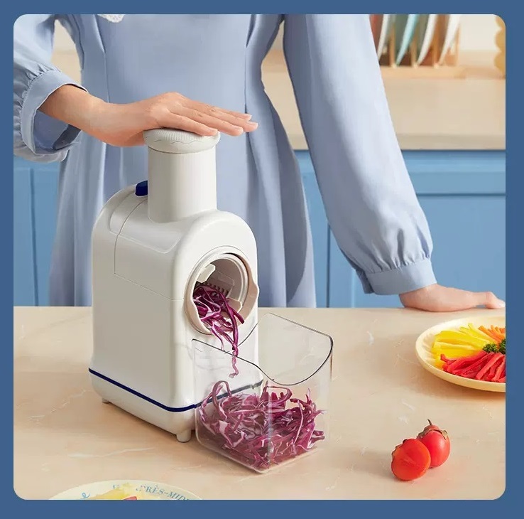 Electric Food Chopper, Vegetable Slicer Shredder, Electric Cheese Grater, Professional Salad Shooter