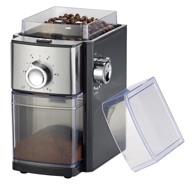 Burr Coffee Grinder, Electric Coffee Bean Grinder withLarge Bean Hopper, 2-12cups Selectors 17 Grinding Settings