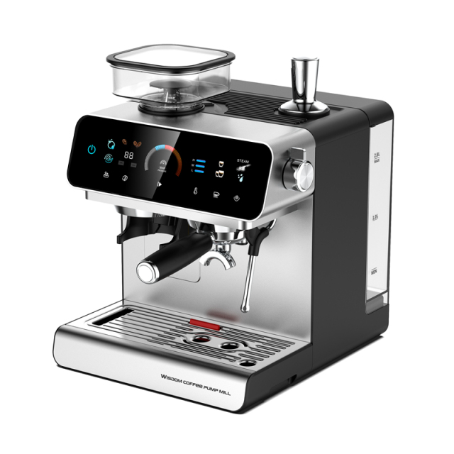 Semi-auto professional double boiler latte coffee machine innovative espresso maker with bean grinder