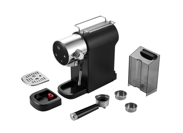 Espresso Machine 20 Bar, Compact Espresso Maker with Steam Milk Frother, Coffee Machine with 34oz Removable Water Tank for Cappuccino, Latte, Black