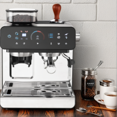 Semi-auto professional double boiler latte coffee machine innovative espresso maker with bean grinder