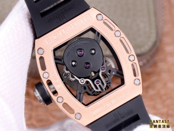 （市場最真版本）理查德米勒骷髏頭復刻陀飛輪 jb廠手表理查德米勒RM52 陀飛輪手表