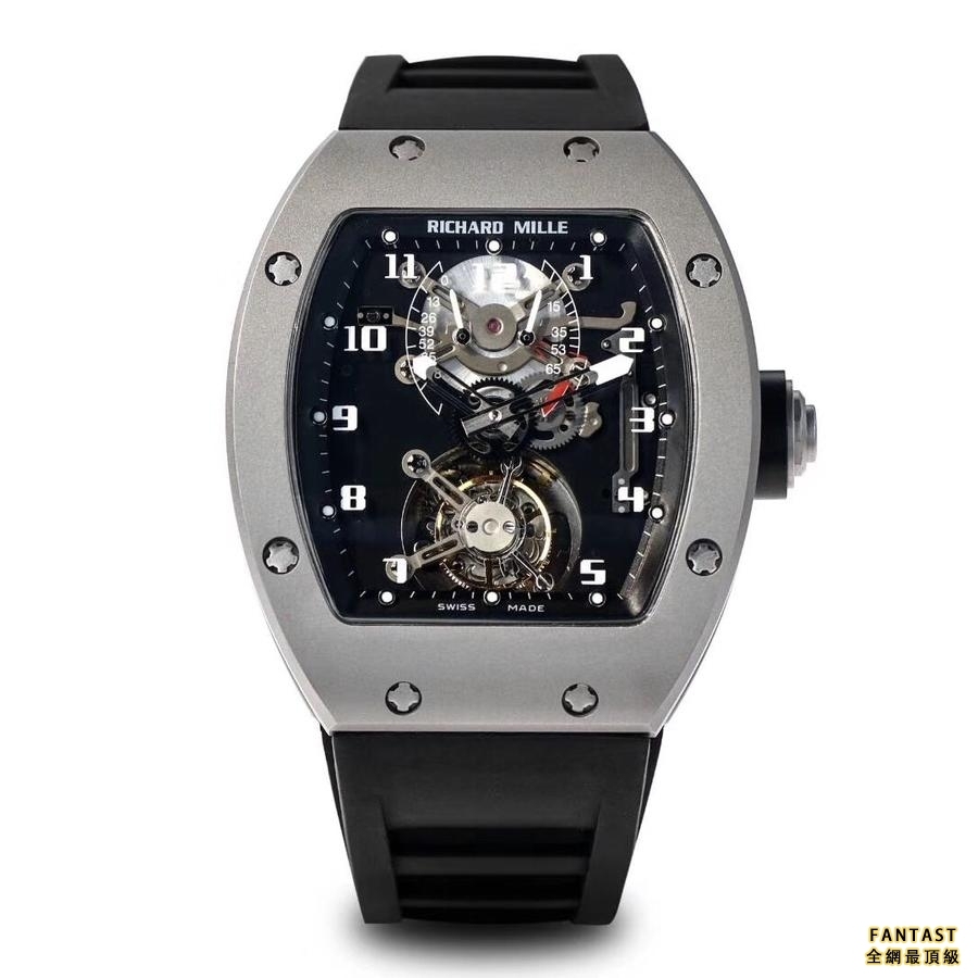 （市場最真版本）JB廠 理查德米勒 骷髏頭陀飛輪 RM001  灰