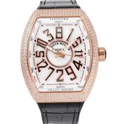 法兰克穆勒 Franck Muller Vanguard Yachting V 45 SC DT AC BL RG White 白面镶钻