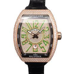 法兰克穆勒 Franck Muller Vanguard Yachting V 45 CC DT AC BL Green 玫瑰金