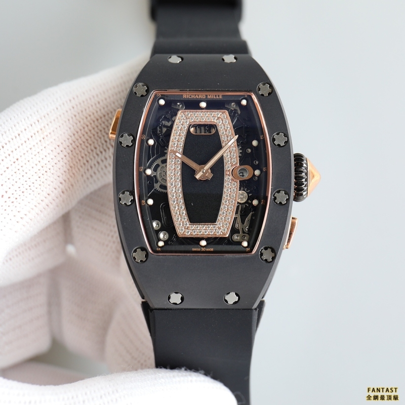 （市場最新最真版本）理查德米勒Richard Mille （RM037）女款碳纖維 陶瓷 腕表系列