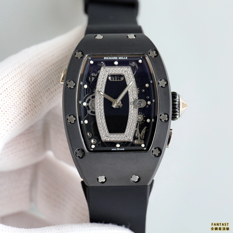 （市場最新最真版本）理查德米勒Richard Mille （RM037）女款碳纖維 陶瓷 腕表系列