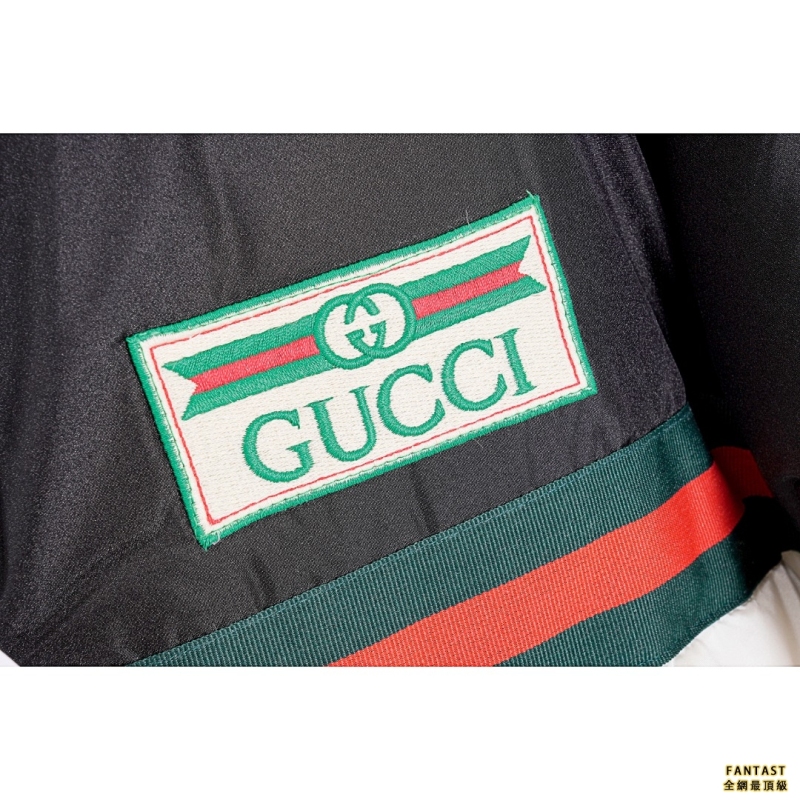 Gucci/古馳 22ss 紅綠織帶羽絨服