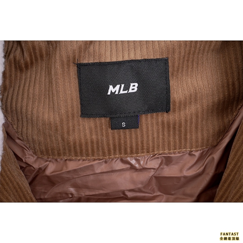 MLB 22Fw燈芯絨短款立領羽絨服