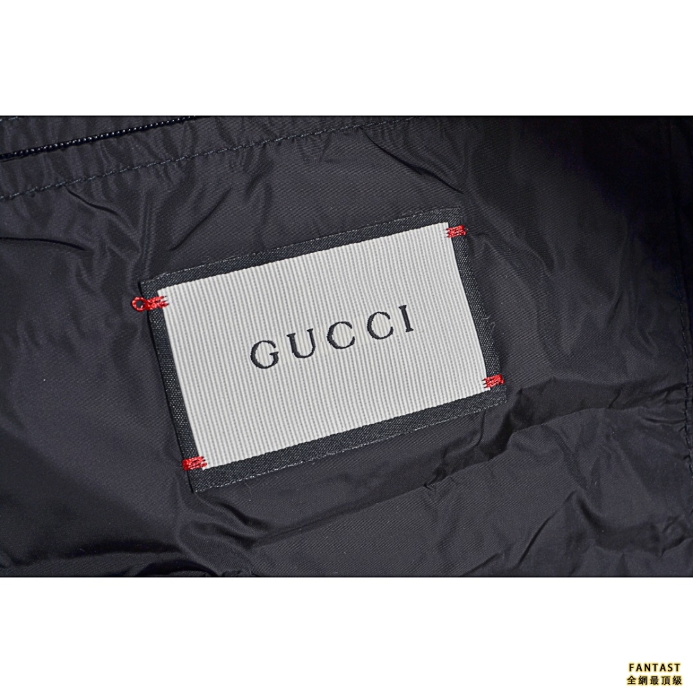 Gucci古馳 雙GG滿印提花反光織帶羽絨服