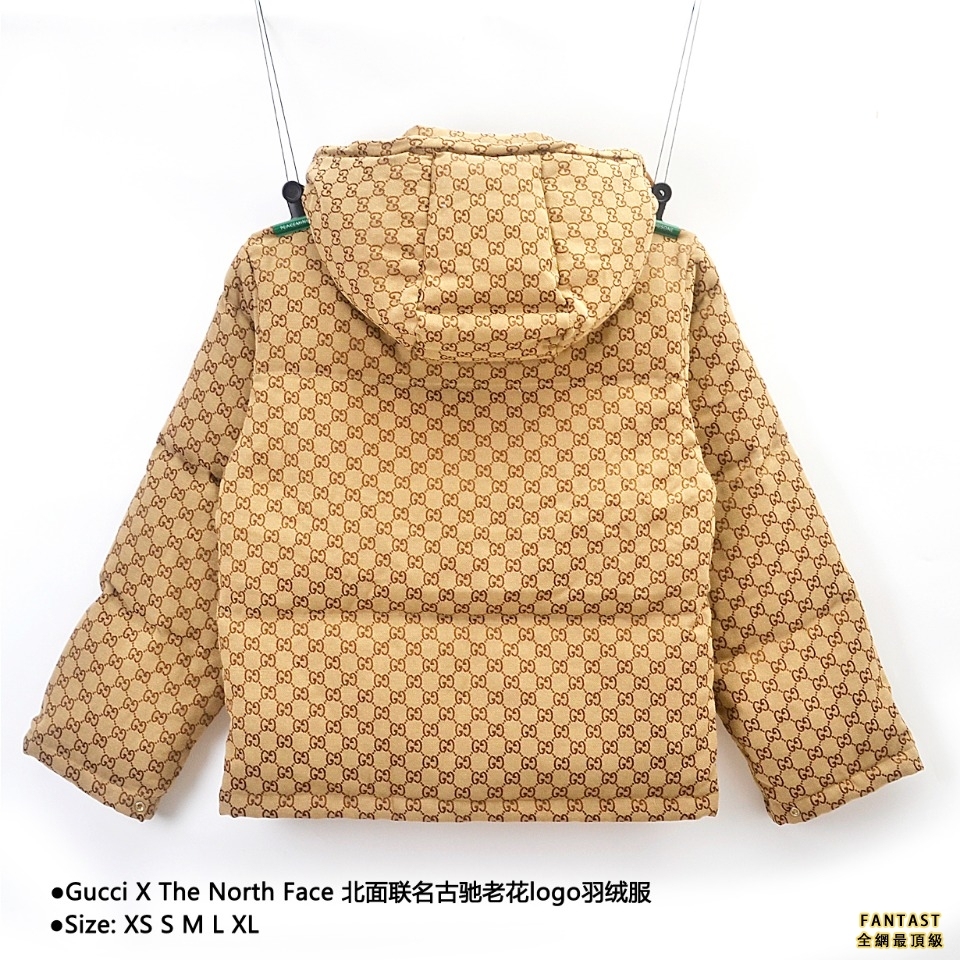 Gucci X The North Face 北面聯名古馳老花logo羽絨服