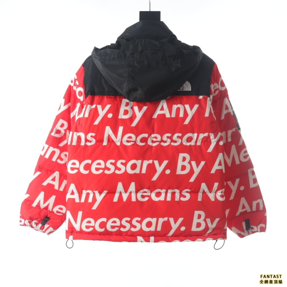 SUPREME / The north face北面 聯名不擇手段彈幕羽絨服