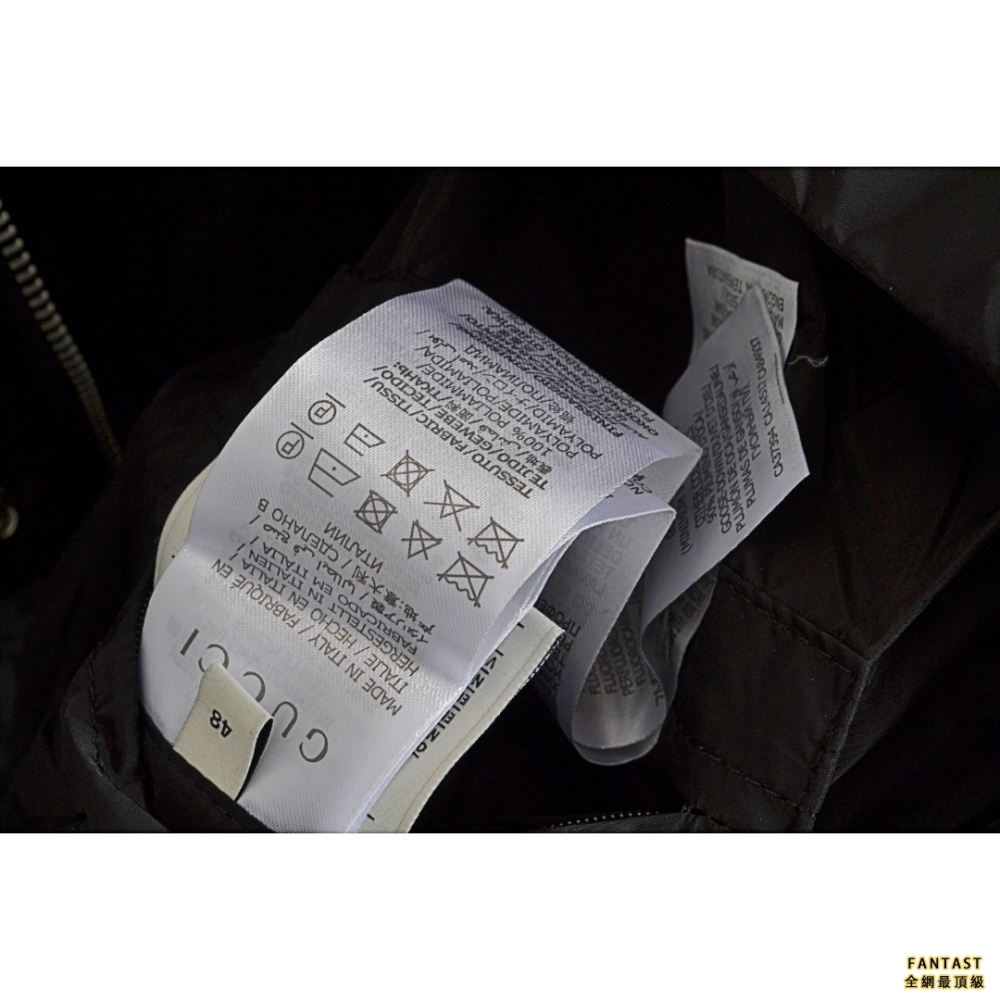 Gucci古馳 雙GG滿印提花反光織帶羽絨服