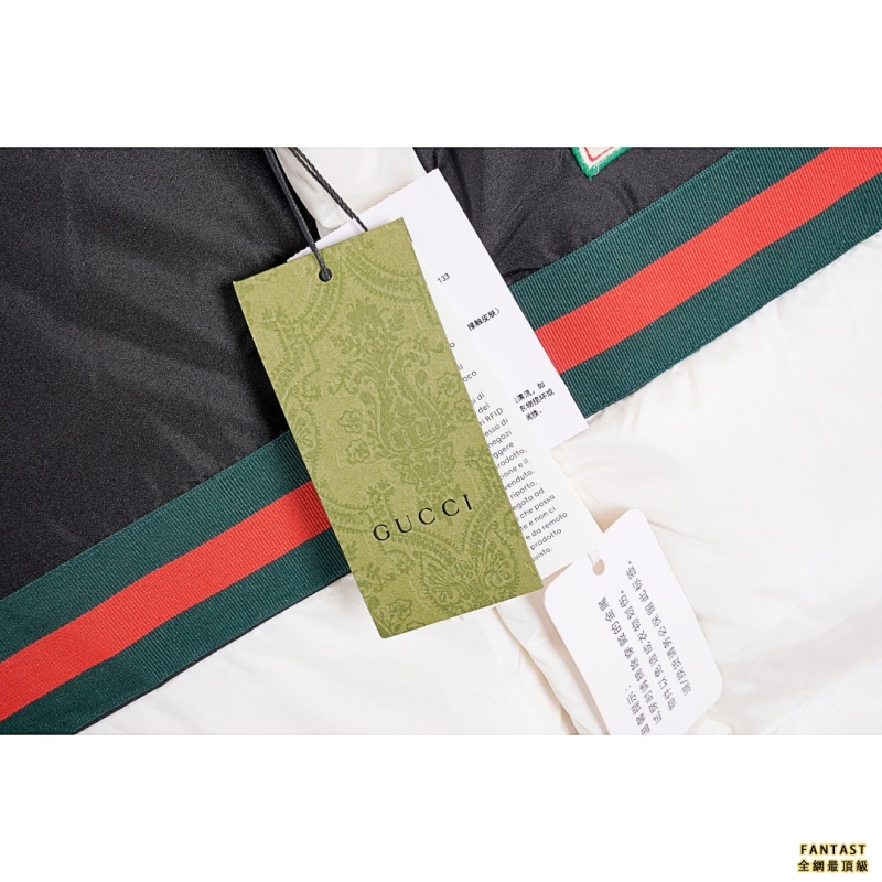 Gucci/古馳 22ss 紅綠織帶羽絨服