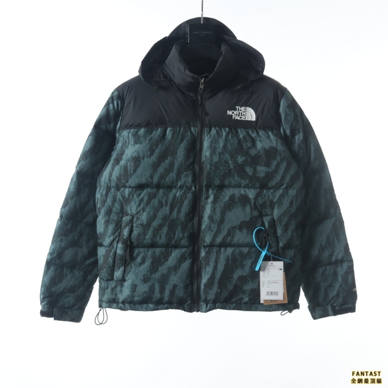 The North Face北面 1996限量黑綠斑馬羽絨服